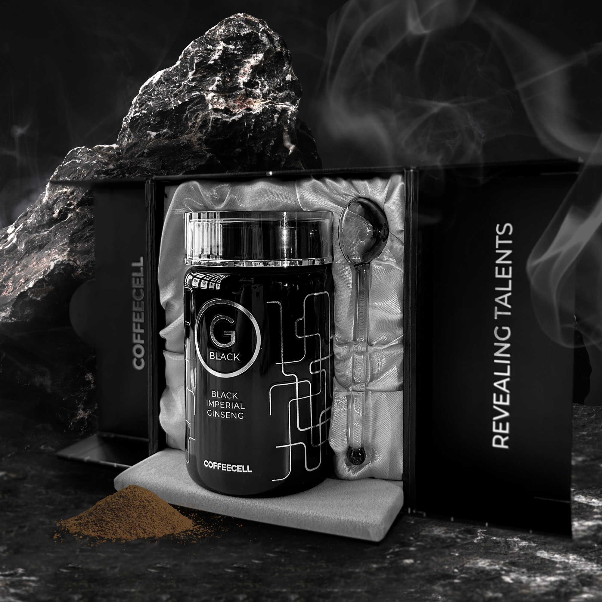 Серая коробка COFFEECELL G BLACK внутри