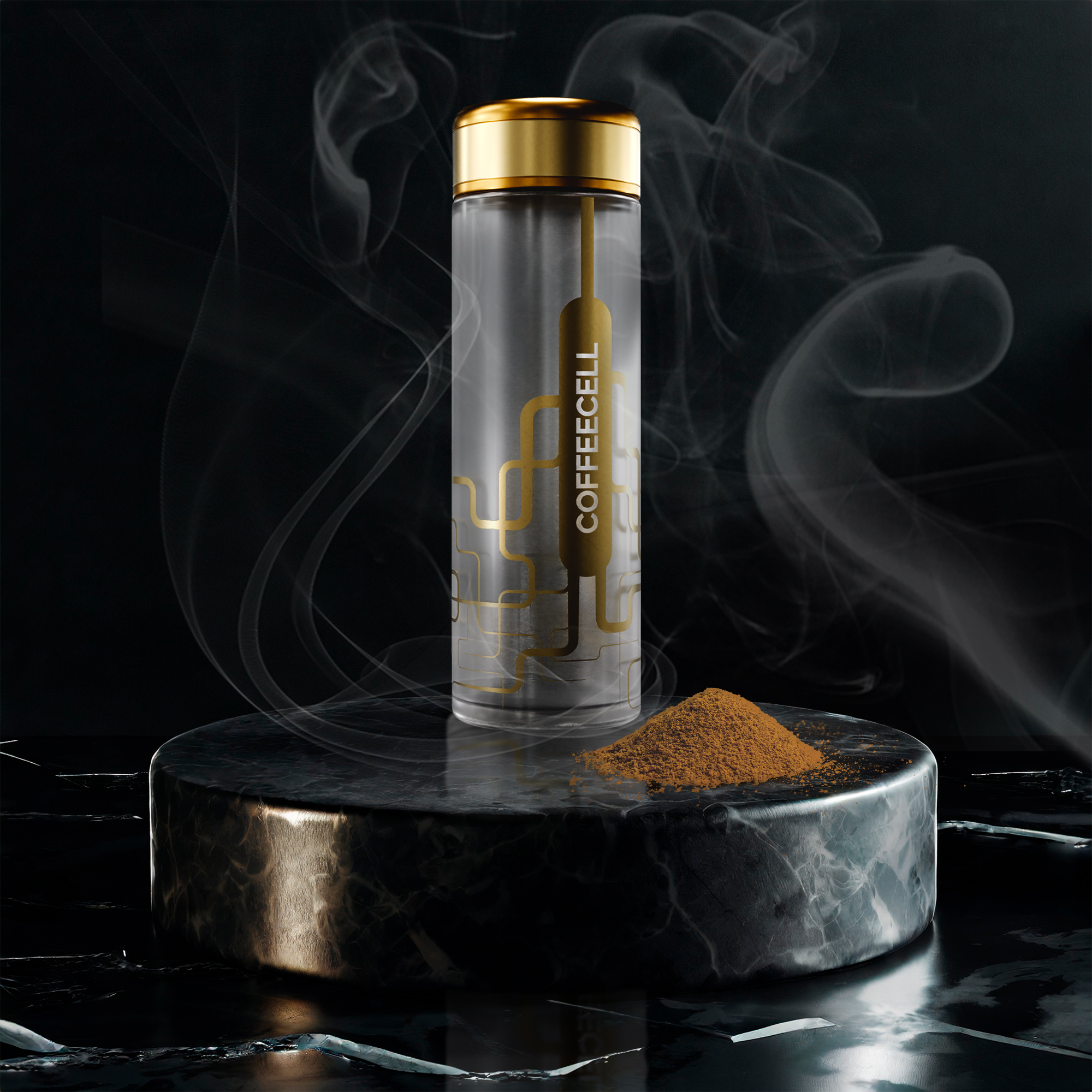 COFFEECELL шейкер на подставке с порошком